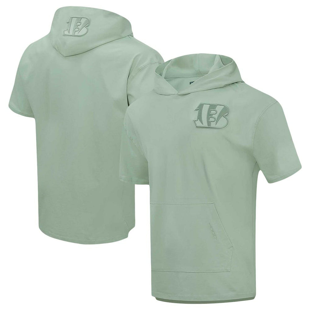 Cincinnati Bengals Pro Standard Neutrals Short Sleeve Pullover Hoodie Light Green