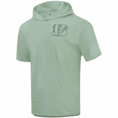 Cincinnati Bengals Pro Standard Neutrals Short Sleeve Pullover Hoodie Light Green