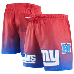 New York Giants Pro Standard Ombre Mesh Shorts Royal/Red