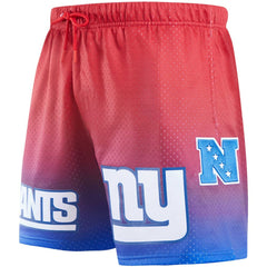 New York Giants Pro Standard Ombre Mesh Shorts Royal/Red