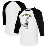 Pittsburgh Pirates Tiny Turnip Women's Bronto 3/4-Sleeve Raglan T-Shirt - White/Black - MLB on Sale