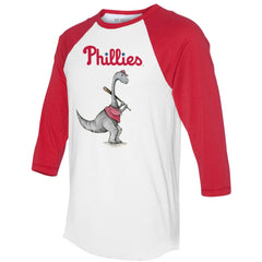 Philadelphia Phillies Tiny Turnip Women's Bronto 3/4-Sleeve Raglan T-Shirt - White/Red - MLB Online