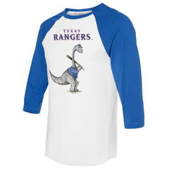 Texas Rangers Tiny Turnip Women's Bronto 3/4-Sleeve Raglan T-Shirt - White/Royal - MLB Sale