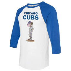 Chicago Cubs Tiny Turnip Women's Bubbles 3/4-Sleeve Raglan T-Shirt - White/Royal - MLB Online