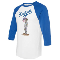 Los Angeles Dodgers Tiny Turnip Women's Bubbles 3/4-Sleeve Raglan T-Shirt - White/Royal - MLB on Sale