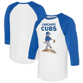 Chicago Cubs Tiny Turnip Women's Clemente 3/4-Sleeve Raglan T-Shirt - White/Royal - MLB Online