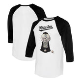 Chicago White Sox Tiny Turnip Women's Gumball Machine 3/4-Sleeve Raglan T-Shirt - White/Black - MLB Sale
