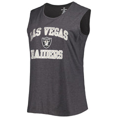 Fanatics Las Vegas Raiders Women's Plus Size Tank Top Heather Charcoal