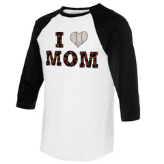 Baltimore Orioles Tiny Turnip Women's I Love Mom 3/4-Sleeve Raglan T-Shirt - White/Black - MLB on Sale