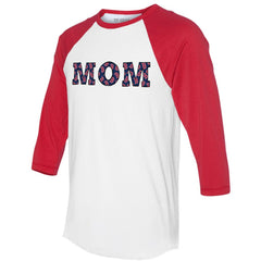 Boston Red Sox Tiny Turnip Women's Logo Mom 3/4-Sleeve Raglan T-Shirt - White/Red - MLB on Sale