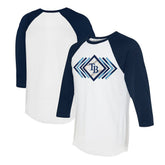 Tampa Bay Rays Tiny Turnip Women's Prism Arrows 3/4-Sleeve Raglan T-Shirt - White - MLB on Sale