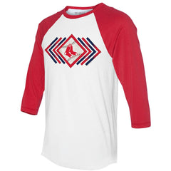 Boston Red Sox Tiny Turnip Women's Prism Arrows 3/4-Sleeve Raglan T-Shirt - White - MLB Online