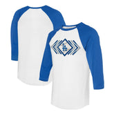 Los Angeles Dodgers Tiny Turnip Women's Prism Arrows 3/4-Sleeve Raglan T-Shirt - White - MLB Online