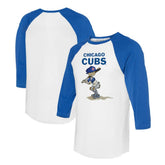Chicago Cubs Tiny Turnip Women's Slugger 3/4-Sleeve Raglan T-Shirt - White/Royal - MLB on Sale