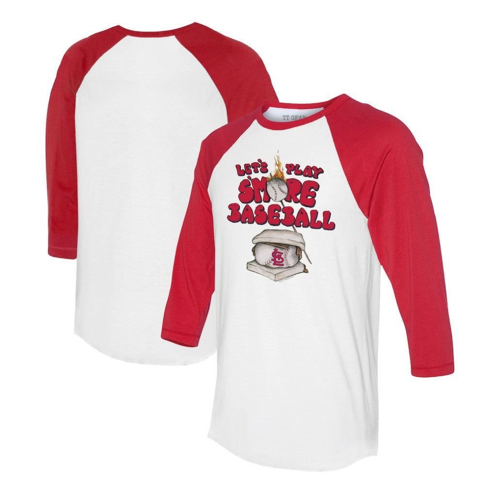 St. Louis Cardinals Tiny Turnip Women's Smores 3/4-Sleeve Raglan T-Shirt - White/Red - MLB Online
