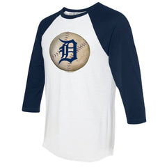 Detroit Tigers Tiny Turnip Unisex Stitched Baseball 3/4-Sleeve Raglan T-Shirt - White/Navy - MLB Online