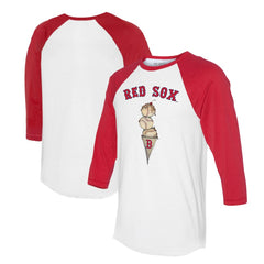 Boston Red Sox Tiny Turnip Unisex Triple Scoop 3/4-Sleeve Raglan T-Shirt - White/Red - MLB Online