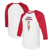 St. Louis Cardinals Tiny Turnip Unisex Triple Scoop 3/4-Sleeve Raglan T-Shirt - White/Red - MLB Discount