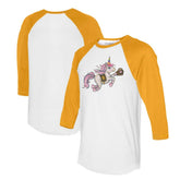 San Diego Padres Tiny Turnip Unisex Unicorn 3/4-Sleeve Raglan T-Shirt - White/Gold - MLB Online