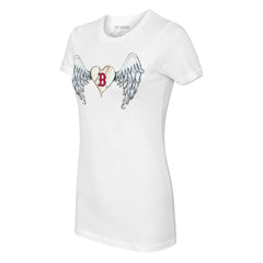 Boston Red Sox Tiny Turnip Women's Angel Wings T-Shirt - White - MLB Sale