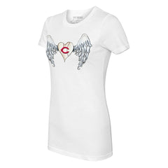 Cincinnati Reds Tiny Turnip Women's Angel Wings T-Shirt - White - MLB Online