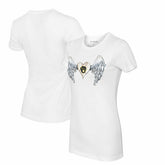 Milwaukee Brewers Tiny Turnip Women's Angel Wings T-Shirt - White - MLB Sale