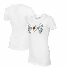 Milwaukee Brewers Tiny Turnip Women's Angel Wings T-Shirt - White - MLB Sale