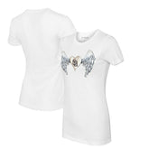 San Diego Padres Tiny Turnip Women's Angel Wings T-Shirt - White - MLB Sale