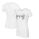 Texas Rangers Tiny Turnip Women's Angel Wings T-Shirt - White - MLB Online