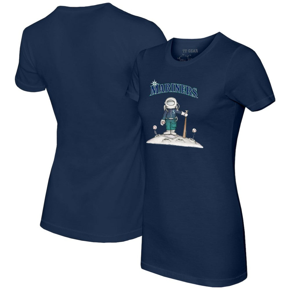 Seattle Mariners Tiny Turnip Women's Astronaut T-Shirt - Navy - MLB Discount