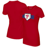 Philadelphia Phillies Tiny Turnip Women's Base Stripe T-Shirt - Red - MLB Online