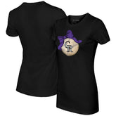 Colorado Rockies Tiny Turnip Women's Baseball Bow T-Shirt - Black - MLB Sale