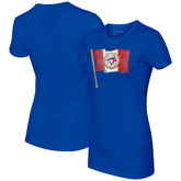 Toronto Blue Jays Tiny Turnip Women's Baseball Flag T-Shirt - Royal - MLB Lifestyle