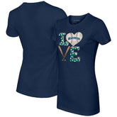 Seattle Mariners Tiny Turnip Women's Baseball Love T-Shirt - Navy - MLB Lifestyle