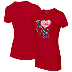 Philadelphia Phillies Tiny Turnip Women's Baseball Love T-Shirt - Red - MLB Online