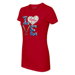Philadelphia Phillies Tiny Turnip Women's Baseball Love T-Shirt - Red - MLB Online