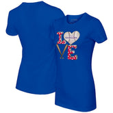 Texas Rangers Tiny Turnip Women's Baseball Love T-Shirt - Royal - MLB on Sale