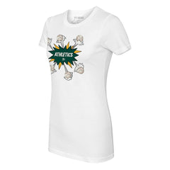Athletics Tiny Turnip Women's Baseball Pow T-Shirt - White - MLB Lifestyle
