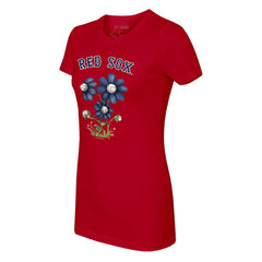 Boston Red Sox Tiny Turnip Women's Blooming Baseballs T-Shirt - Red - MLB Online