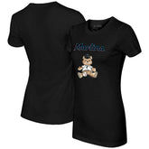 Miami Marlins Tiny Turnip Women's Teddy Boy T-Shirt - Black - MLB Discount