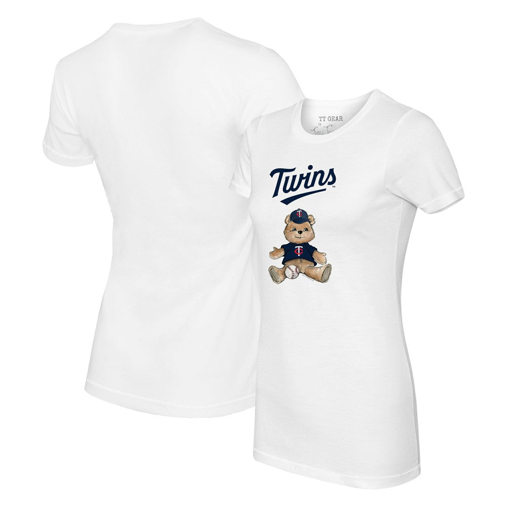 Minnesota Twins Tiny Turnip Women's Teddy Boy T-Shirt - White - MLB Discount