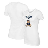 Minnesota Twins Tiny Turnip Women's Teddy Boy T-Shirt - White - MLB Discount
