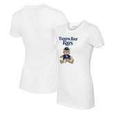 Tampa Bay Rays Tiny Turnip Women's Teddy Boy T-Shirt - White - MLB Sale