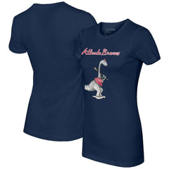 Atlanta Braves Tiny Turnip Women's Bronto T-Shirt - Navy - MLB Sale