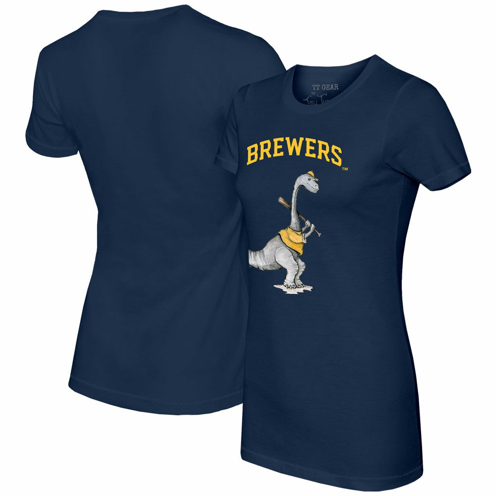 Milwaukee Brewers Tiny Turnip Women's Bronto T-Shirt - Navy - MLB Lifestyle
