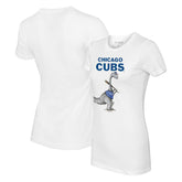 Chicago Cubs Tiny Turnip Women's Bronto T-Shirt - White - MLB Sale