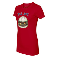 Boston Red Sox Tiny Turnip Women's Burger T-Shirt - Red - MLB Lifestyle