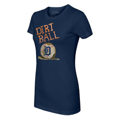 Detroit Tigers Tiny Turnip Women's Dirt Ball T-Shirt - Navy - MLB Discount