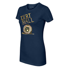 Milwaukee Brewers Tiny Turnip Women's Dirt Ball T-Shirt - Navy - MLB Discount