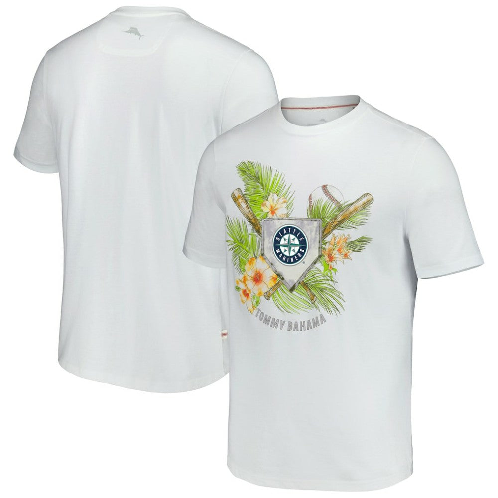 Seattle Mariners Tommy Bahama Island League T-Shirt - White - MLB Online